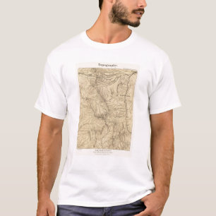 Topographie TruckeeDonner Durchlauf-Region, T-Shirt