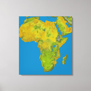 Topographische Ansicht von Afrika Leinwanddruck