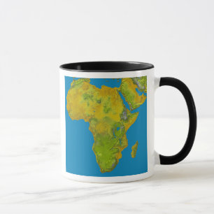 Topographische Ansicht von Afrika Tasse