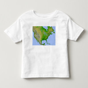 Topographische Ansicht von Nordamerika Kleinkind T-shirt