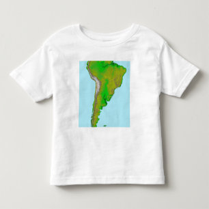 Topographische Ansicht von Südamerika Kleinkind T-shirt