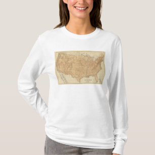 Topographische Eigenschaften Vereinigter Staaten T-Shirt