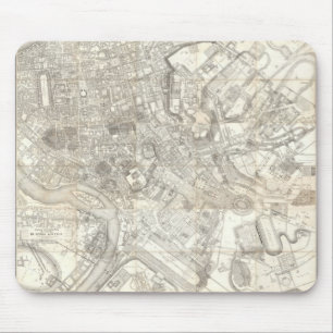 Topographische Karte des antiken Rom, Italien Mousepad