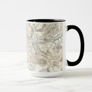 Topographische Karte des antiken Rom, Italien Tasse