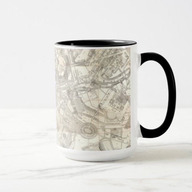 Topographische Karte des antiken Rom, Italien Tasse (Rechts)