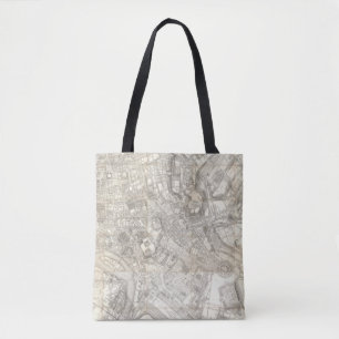 Topographische Karte von altem Rom, Italien