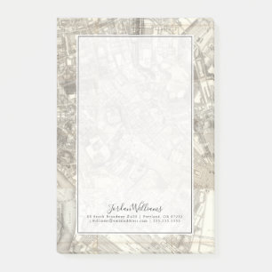 Topographische Karte von altem Rom, Italien Post-it Klebezettel