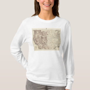 Topographische Karte von Fluss Mississipi T-Shirt