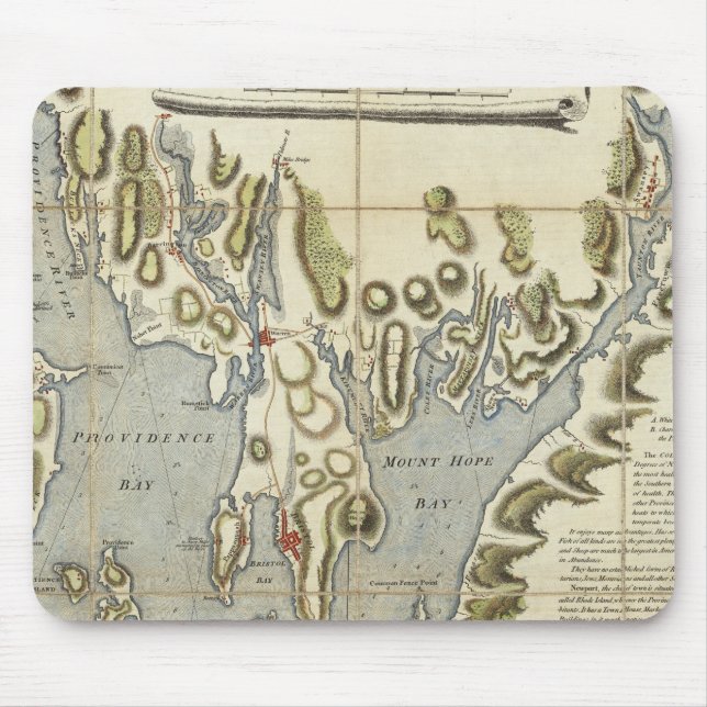 Topographische Übersicht über die Bucht von Narrag Mousepad (Vorne)