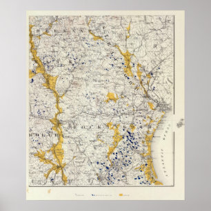 Topographische und Glazial- Karte des New Poster