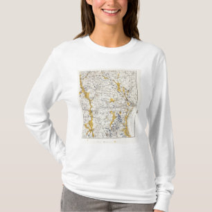 Topographische und Glazial- Karte des New T-Shirt