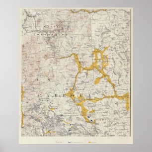 Topographische und Glazial- Karte von New Poster