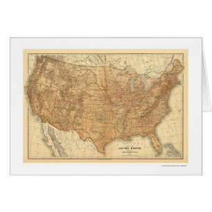 Topographische USA-Karte - 1883