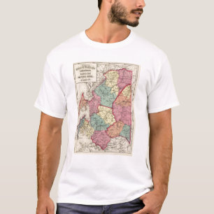 Topographischer Atlas von Maryland-Landkreisen T-Shirt
