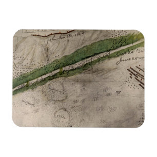 Topographisches Diagramm des Schlachtfeldes des Magnet