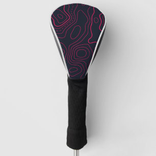 Topographisches Kartenmuster Golf Headcover