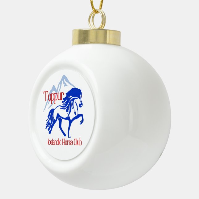 Toppur-Schmuck Keramik Kugel-Ornament (Rechts)