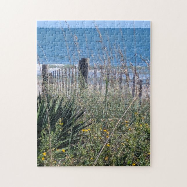 Topsail Beach Dünen Meerblick Puzzle (Vertikal)