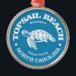 Topsail Beach (Meeresschildkröte) Ornament Aus Metall<br><div class="desc">Topsail Beach,  North Carolina.</div>