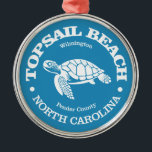 Topsail Beach (Meeresschildkröte) Ornament Aus Metall<br><div class="desc">Topsail Beach,  North Carolina.</div>