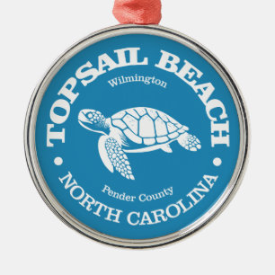 Topsail Beach (Meeresschildkröte) Ornament Aus Metall