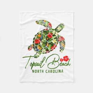 Topsail Beach North Carolina Meeresschildkröte Tro Fleecedecke