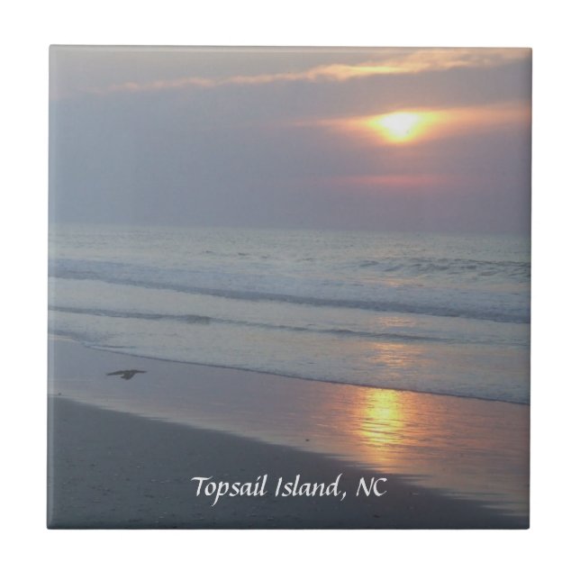 Topsail Insel, NC Trivet/Fliese Fliese (Vorderseite)