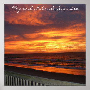 Topsail Insel-Sonnenaufgang-Druck Poster