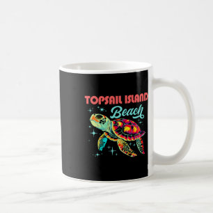 Topsail Island Beach Nc Artistic Sea Turtle Retro Kaffeetasse