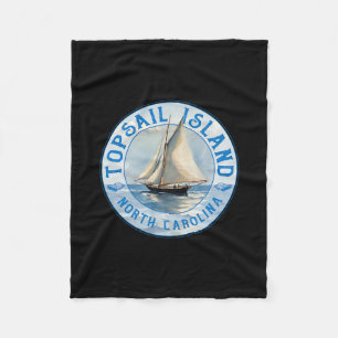Topsail Island North Carolina Vintage Segelboot De Fleecedecke