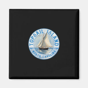 Topsail Island North Carolina Vintage Segelboot De Magnet