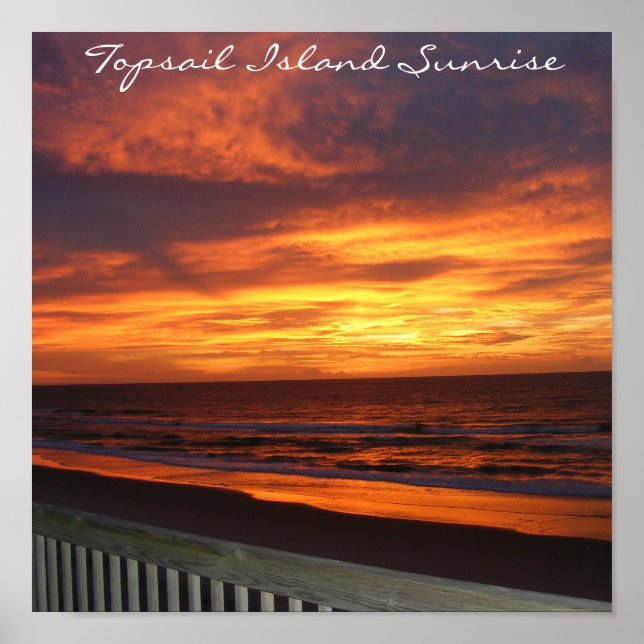 Topsail Island Sunrise Print Poster (Vorne)