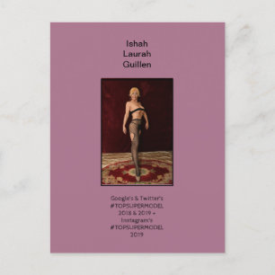 #TOPSUPERMODEL Ishah Laurah Einladungspostkarte