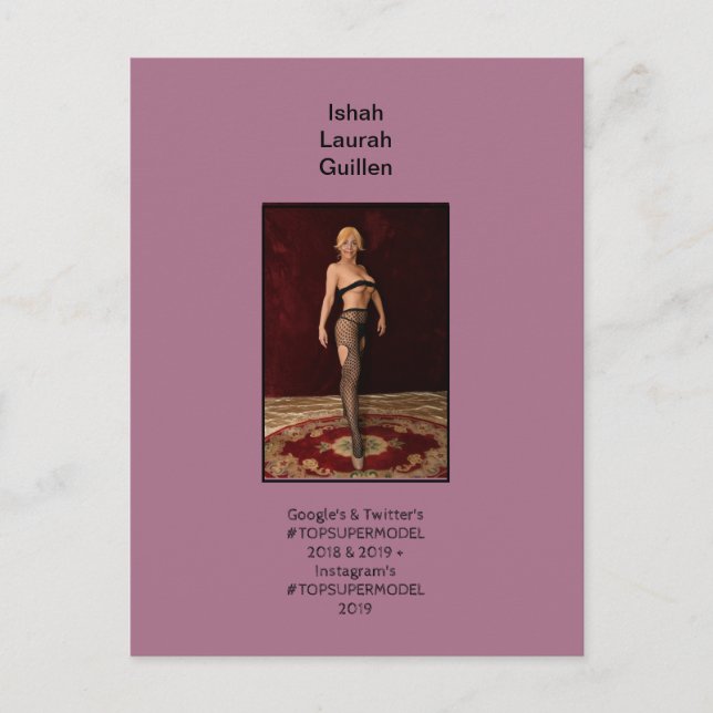 #TOPSUPERMODEL Ishah Laurah Einladungspostkarte (Vorderseite)