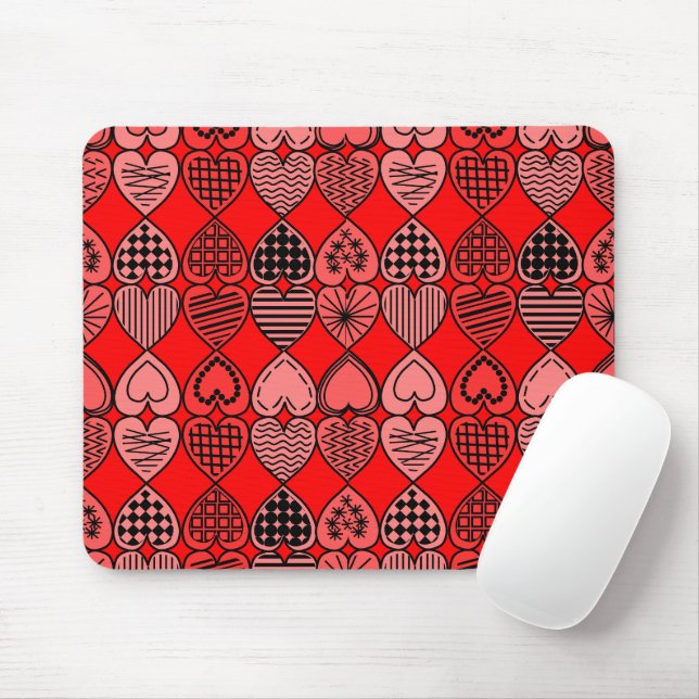 Topsy Turvy Hearts Mousepad (Mit Mouse)
