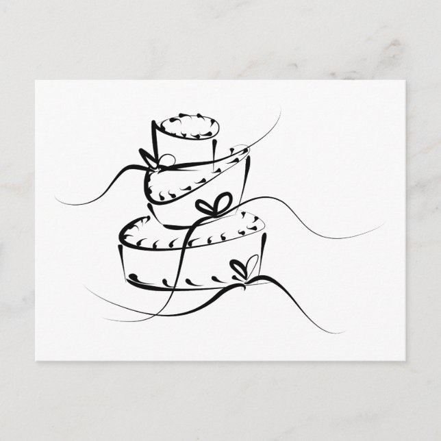 Topsy Turvy Wedding Cake Postkarte (Vorderseite)
