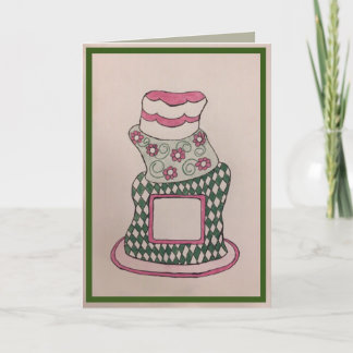 Topsy Turvy Whimsical Geburtstagskuchen-Karte Karte