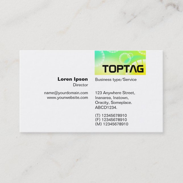 TopTag v2 - Abstrakt 01 Visitenkarte (Vorderseite)