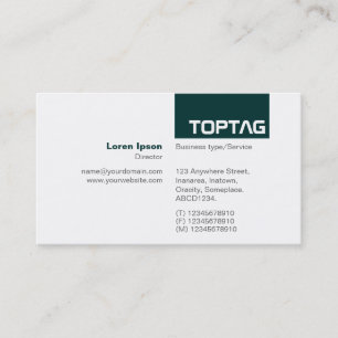 TopTag v2 - Dunkelgrün Visitenkarte