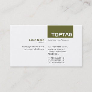 TopTag v2 - Olive Drab Visitenkarte