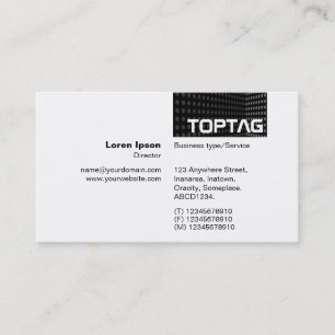 TopTag v2 - Tone Corner - Grau Visitenkarte