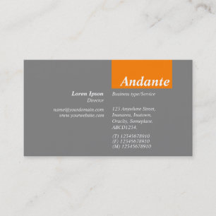 TopTag v3 - Orange und 50 % Grau Visitenkarte