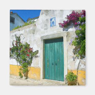 Tor aus grün-grünem Holz Magnet