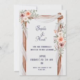 Tor der Rosen Karte Hochzeitseinladung