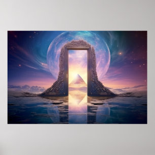 Tor Gate Andersweltig Dimension Fantastische Kunst Poster