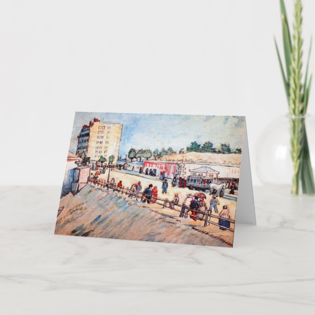 Tor in den Pariser Ramparts von Vincent van Gogh Karte (Vorderseite)