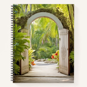 Tor In ruhiger Gartenanlage Entspannen Inspiriert Notizbuch