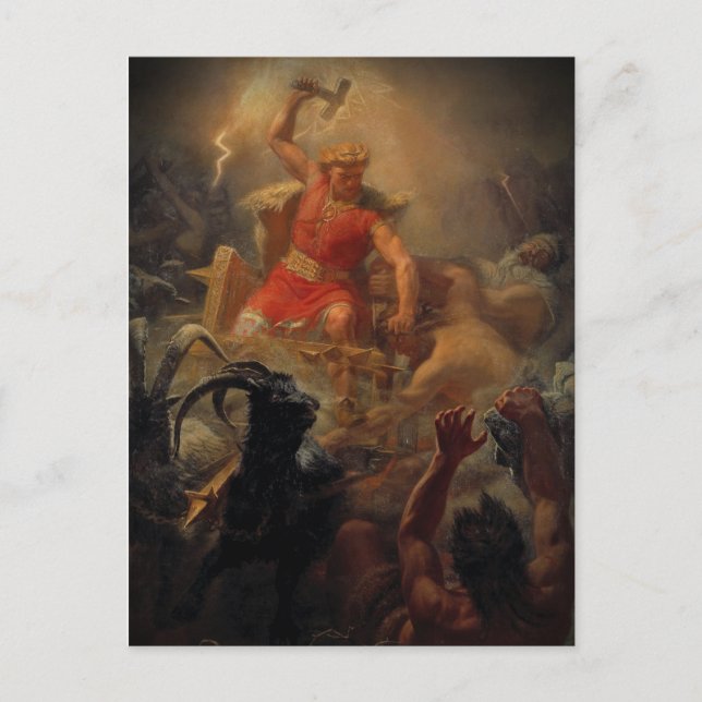 Tor kämpft um die Riesen Postkarte (Vorderseite)