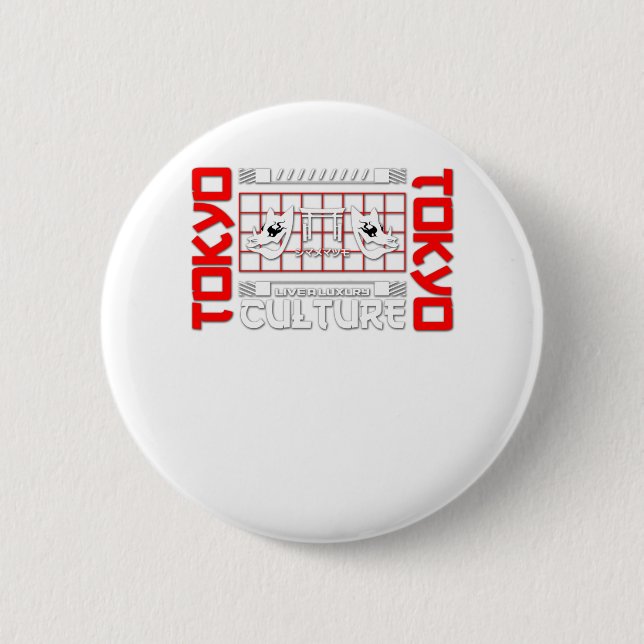 Tor Tokio für den längeren Aufenthalt Button (Vorderseite)