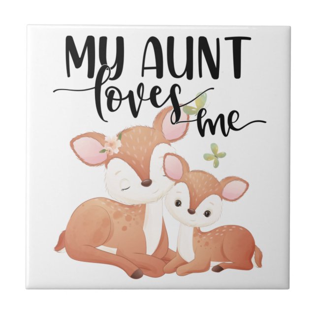 Tor und Fawn My Tante Lieben Fliese (Vorderseite)